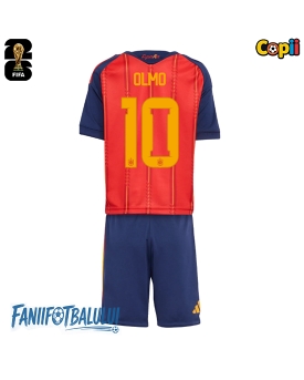 Spania Dani Olmo #10 Echipament de Fotbal Replică Mondial 2026 Copii Acasa (+ Șorturi)